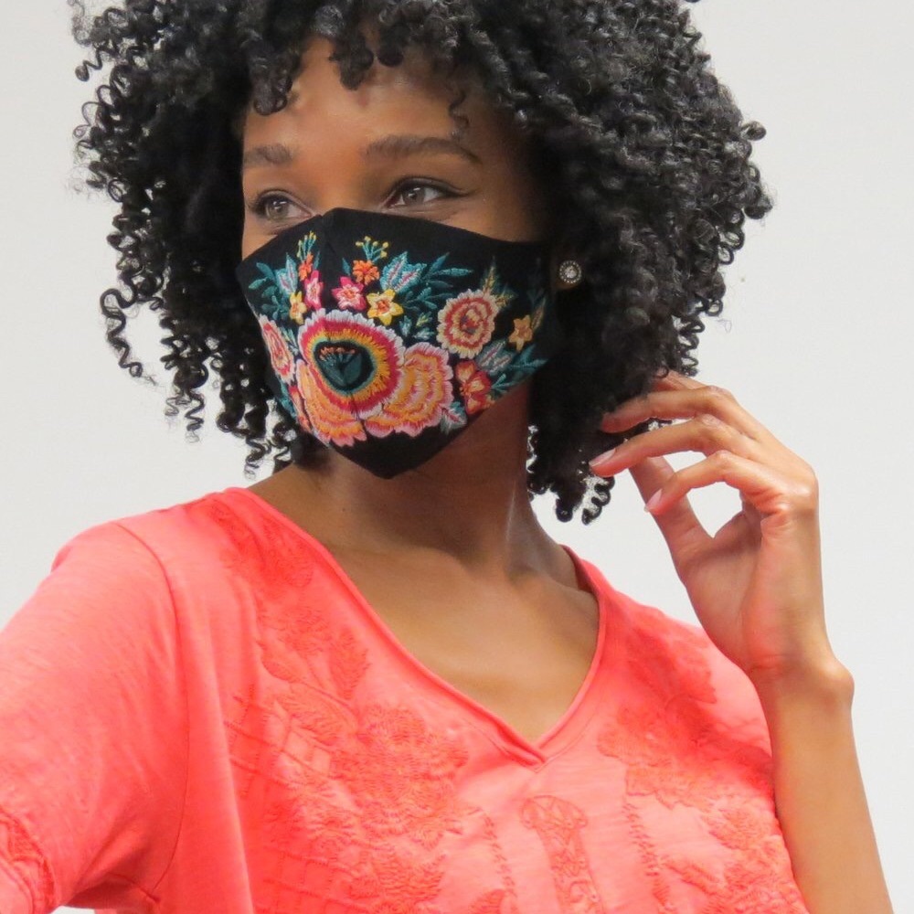Caite Embroidered Face Mask